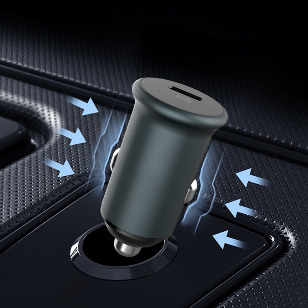 ColorWay Autós töltő 1USB (Power Delivery Port USB Type-C (20W) Grey