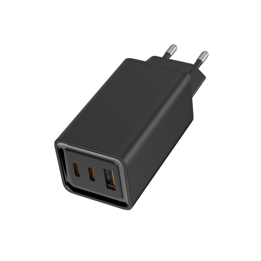 ColorWay USB töltő adapter GaN3 Pro Power Delivery (USB-A + 2 USB TYPE-C) (65W) Black