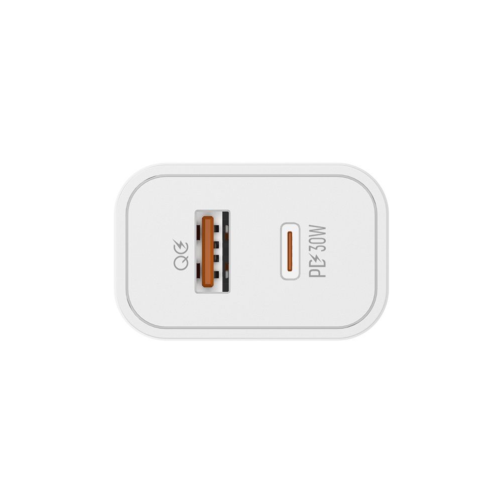 ColorWay USB töltő adapter Power Delivery Port PPS USB (Type-C PD + USB QC3.0) (30W) White