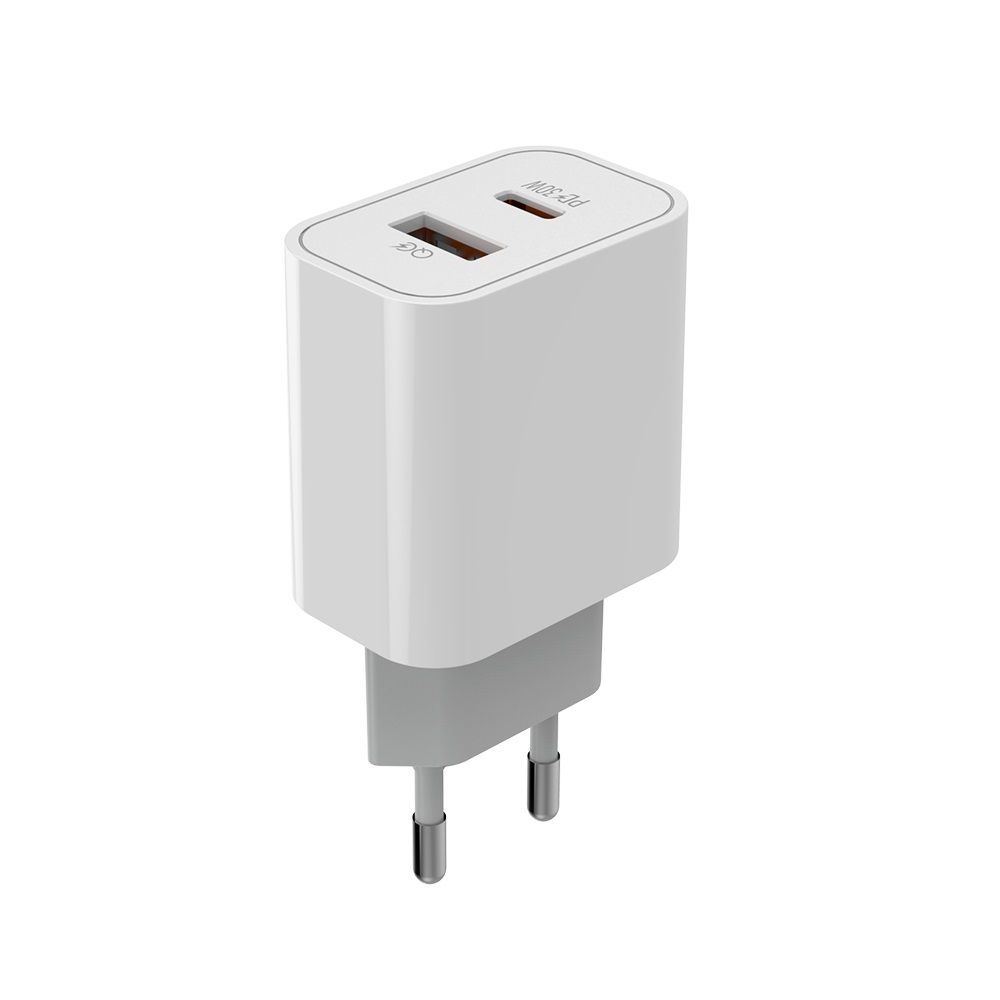 ColorWay USB töltő adapter Power Delivery Port PPS USB (Type-C PD + USB QC3.0) (30W) White