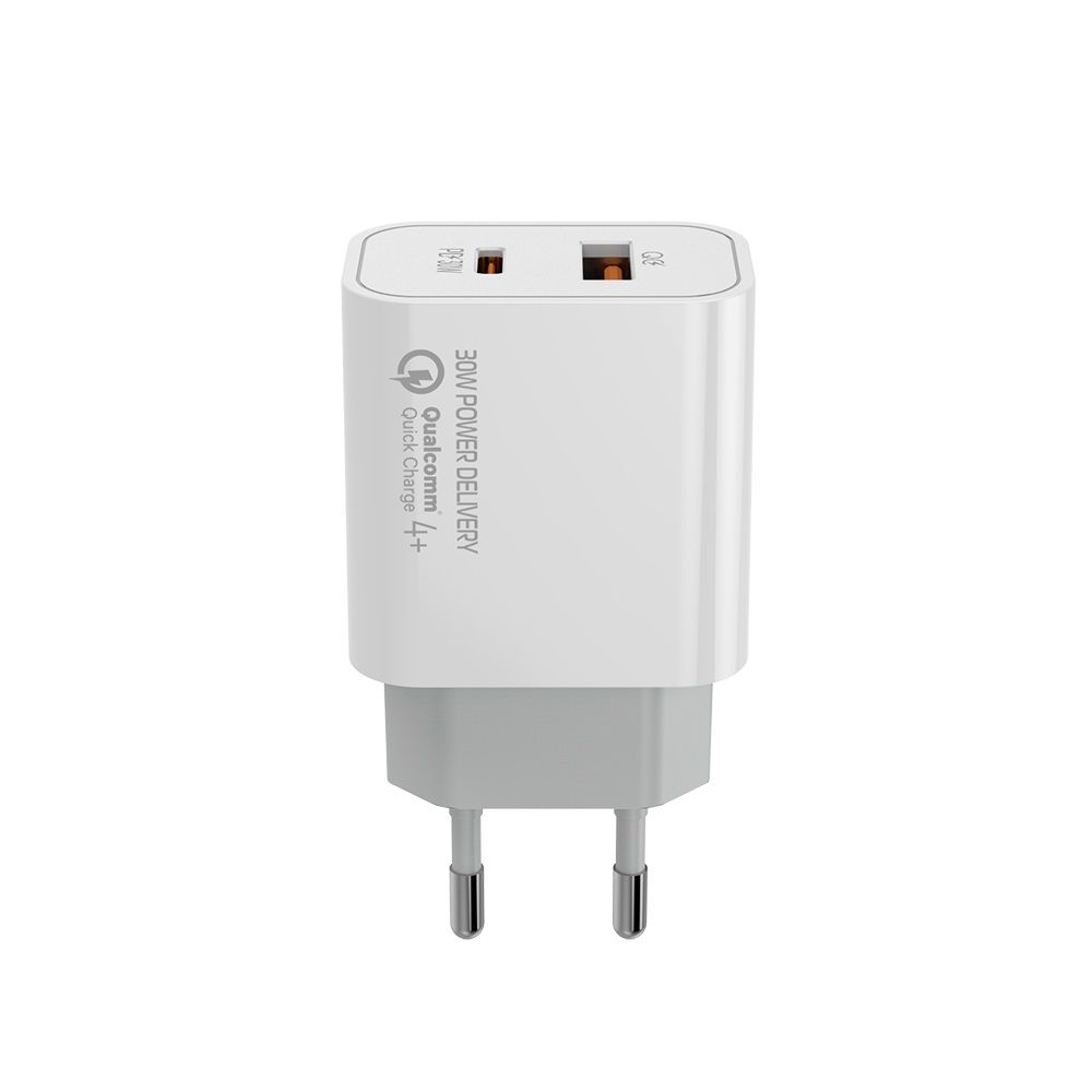 ColorWay USB töltő adapter Power Delivery Port PPS USB (Type-C PD + USB QC3.0) (30W) White