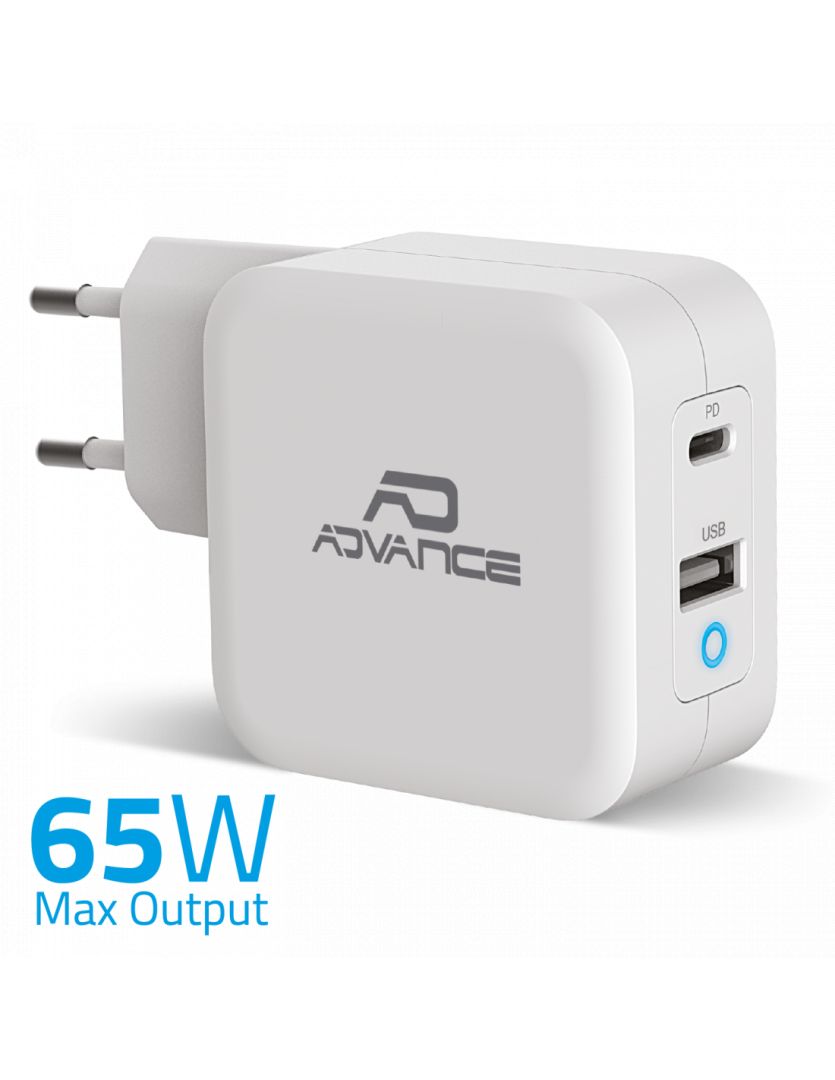 Advance PowerFlex Turbo 65W Wall Charger White