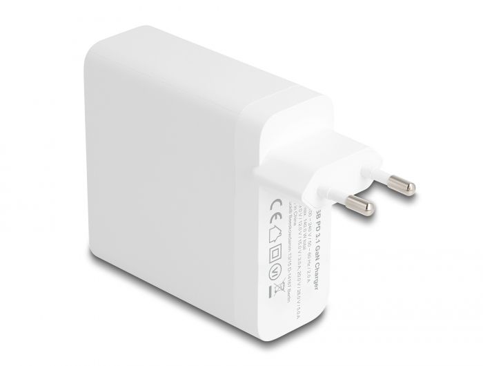 DeLock USB GaN Charger 1xUSB Type-C PD 3.1 with 140W White