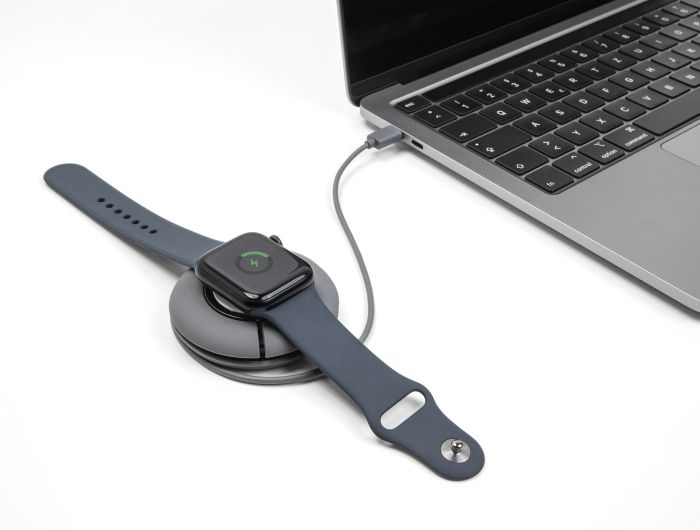 DeLock USB Type-C Reel Charging Cable for Apple Watch 1m Grey magnetic