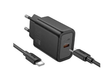 Hoco N62 Gentle Charger with Type-C Cable Black