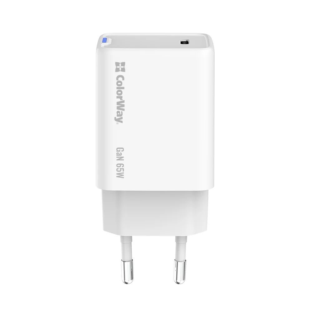 ColorWay AC Charger ColorWay GaN Mini 65W PD Port PPS USB-C White