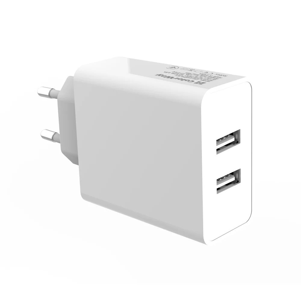 ColorWay AC Charger ColorWay 2USB AUTO ID 4.8A (24W) White