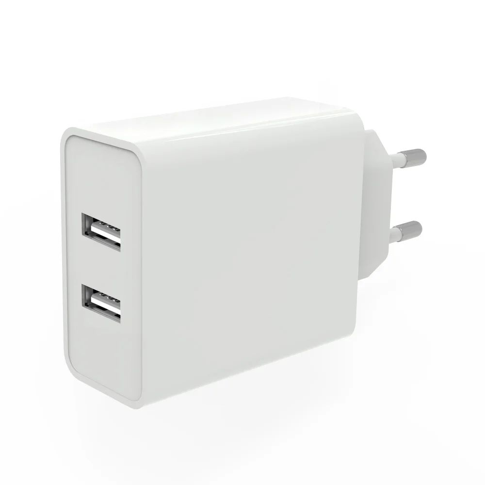 ColorWay AC Charger ColorWay 2USB AUTO ID 4.8A (24W) White