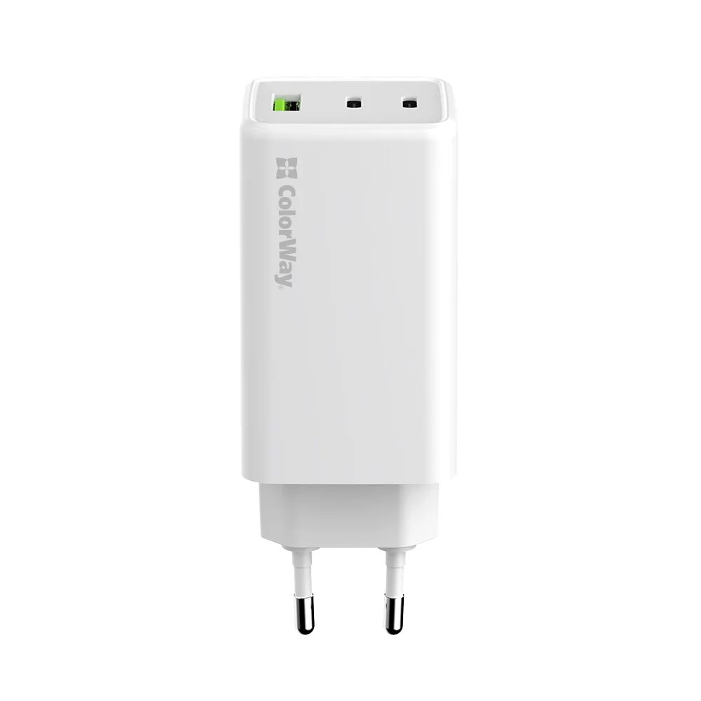 ColorWay AC Charger ColorWay GaN Mini 100W PD Port PPS USB (USB-2C1A) White