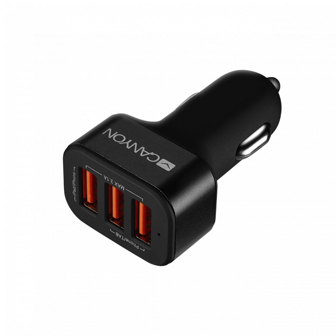 Canyon CNE-CCA06B Triple USB Car Charger 3.1A Black