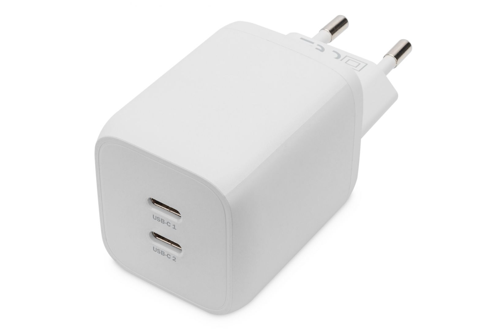 Digitus DA-10063 USB-C Charger 2-port, 65W GaN White