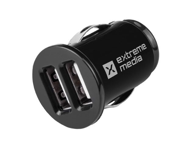 natec NUC-0564 Car Charger 12V/24V 2x USB 5V/2A Black