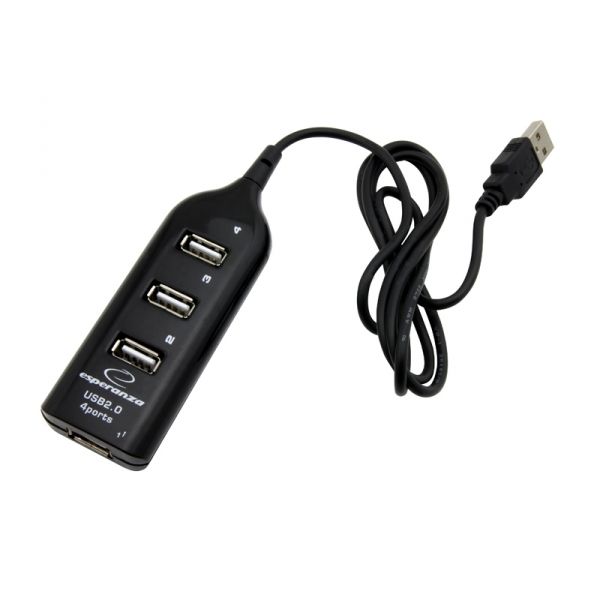 Esperanza EA116 4xPort HUB USB 2.0 Black