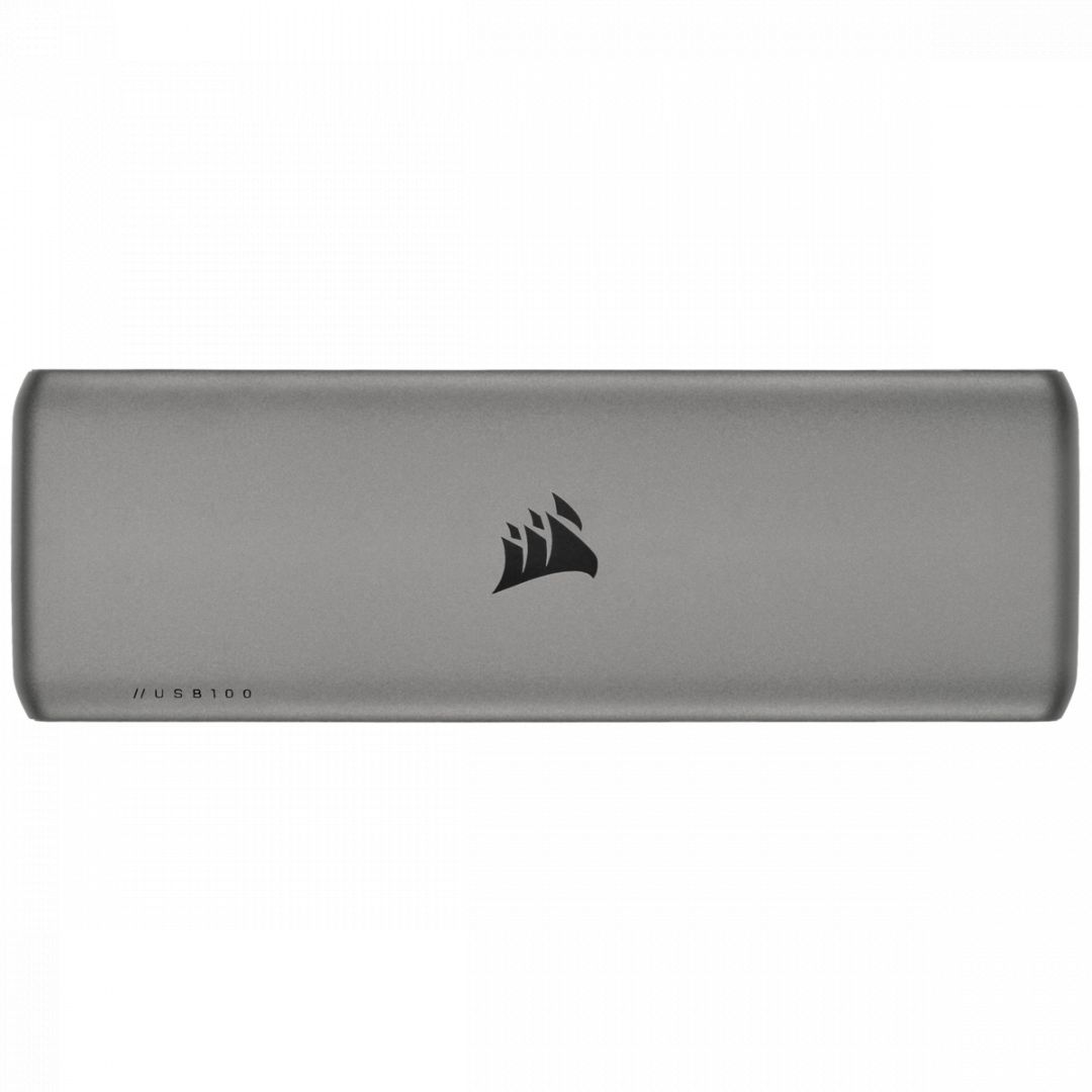 Corsair USB100 7-Port USB-C/USB-A Expansion Hub Grey