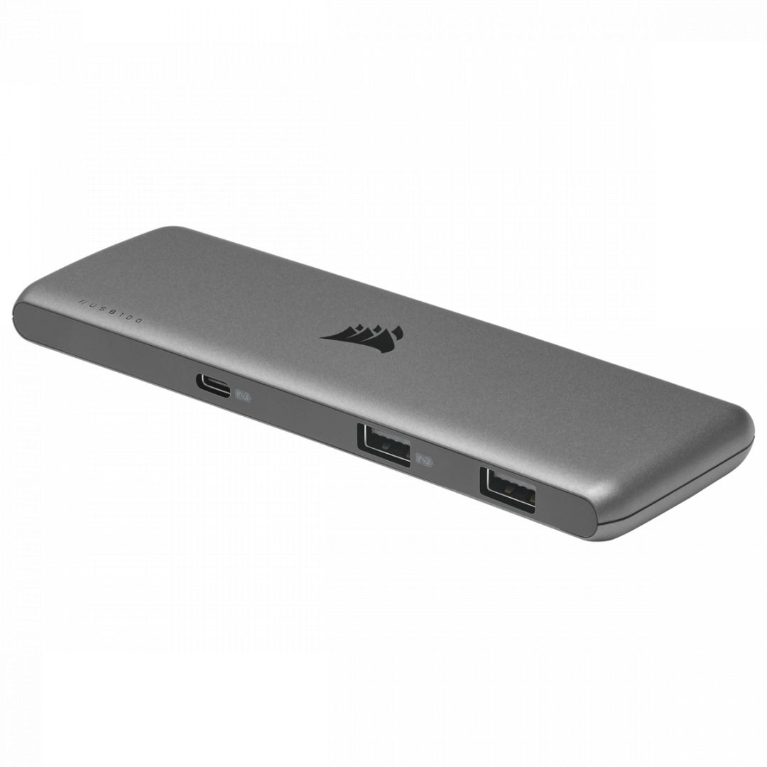 Corsair USB100 7-Port USB-C/USB-A Expansion Hub Grey