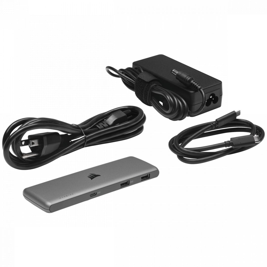 Corsair USB100 7-Port USB-C/USB-A Expansion Hub Grey
