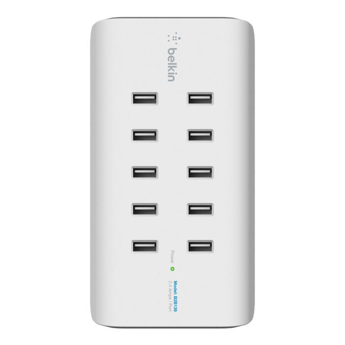 Belkin Rockstar 10-Port USB Charging Station White