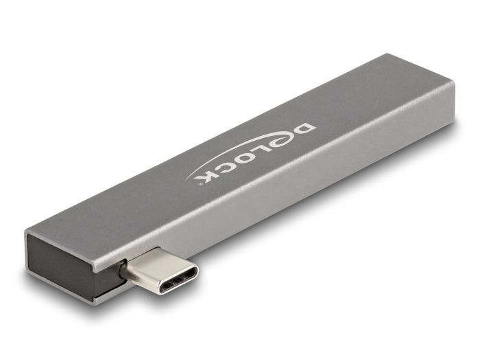 DeLock 3 Port Slim USB Hub with USB Type-C to 1x USB 10 Gbps USB Type-A + 2x USB 2.0 Type-A