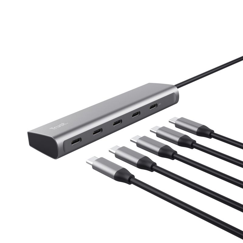 Trust Halyx 5 Port USB 3.2 Type-C Hub Silver