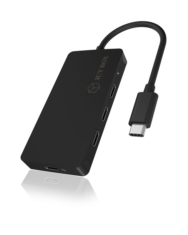 Raidsonic 4 Port Hub USB Type-C connection and PD port