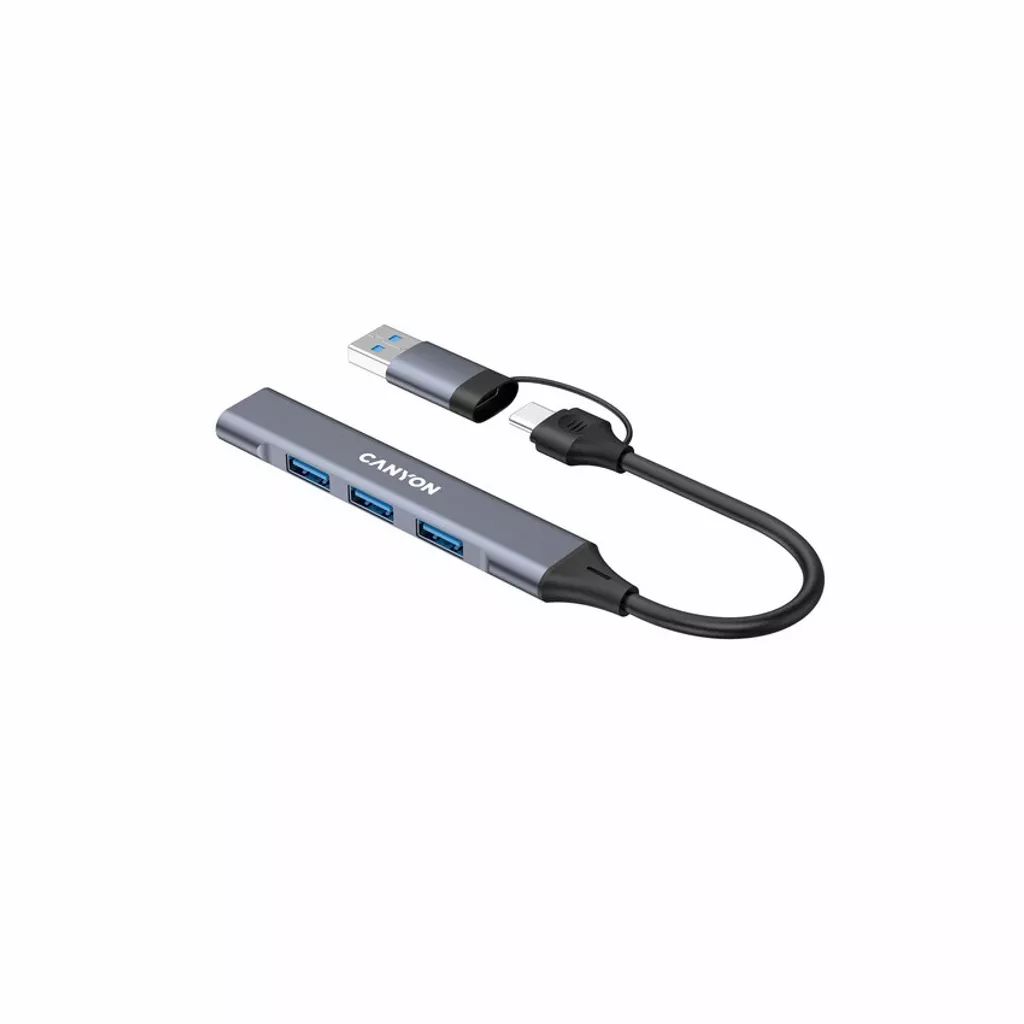 Canyon CNS-TDS02G 4-portos USB2.0 HUB Grey