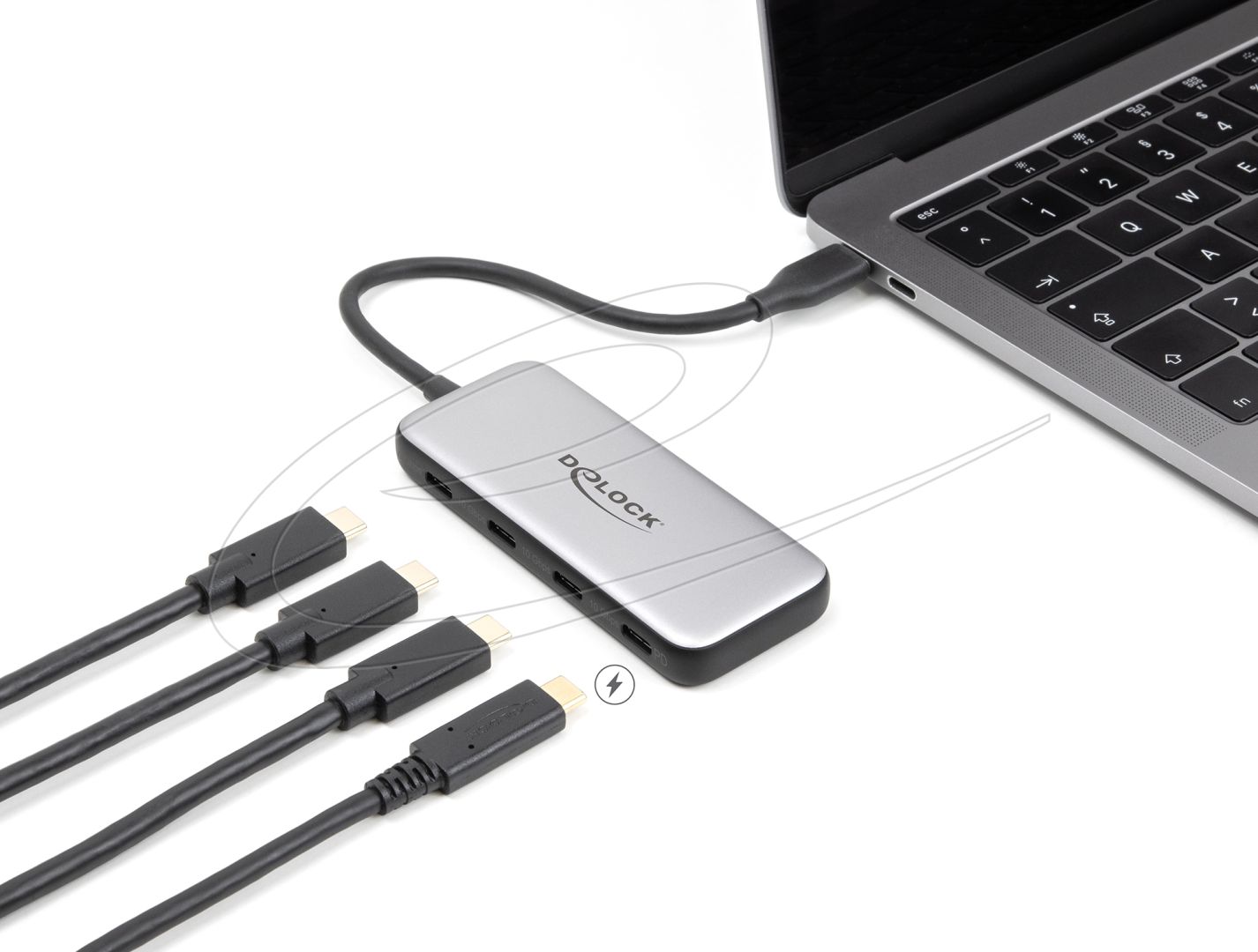 DeLock USB 10 Gbps USB Type-C Hub with 4x USB Type-C female and PD 85 Watt