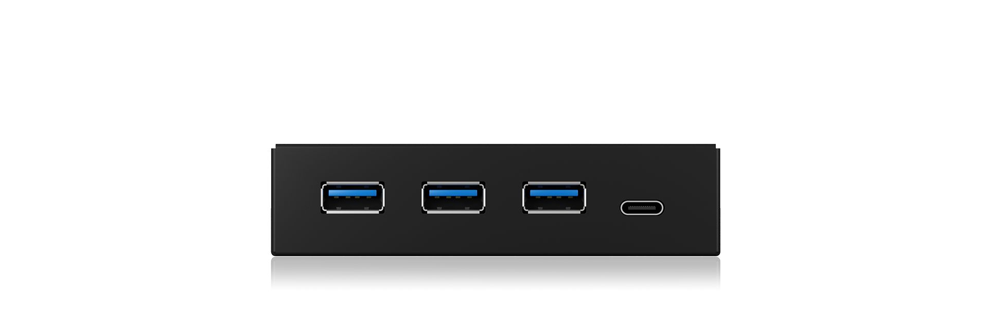 Raidsonic IcyBox IB-HUB1418-i3 Frontpanel with USB 3.0 Type-A and Type-C hub