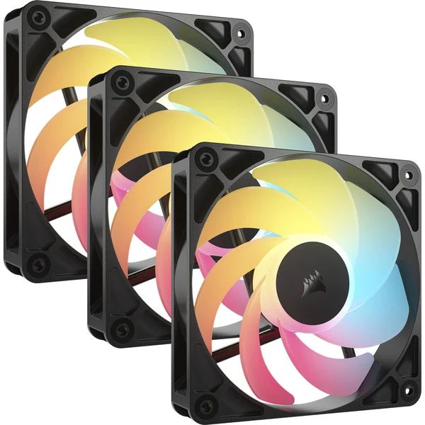 Corsair RS120 Reverse ARGB 120mm PWM Fan (3-pack) Black