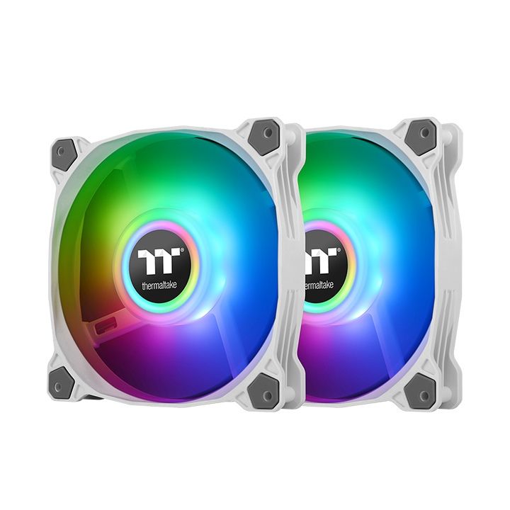 Thermaltake CL-F098-PL14SW-A 14cm Pure Duo 14 ARGB Sync Radiator Fan White (2-Pack)