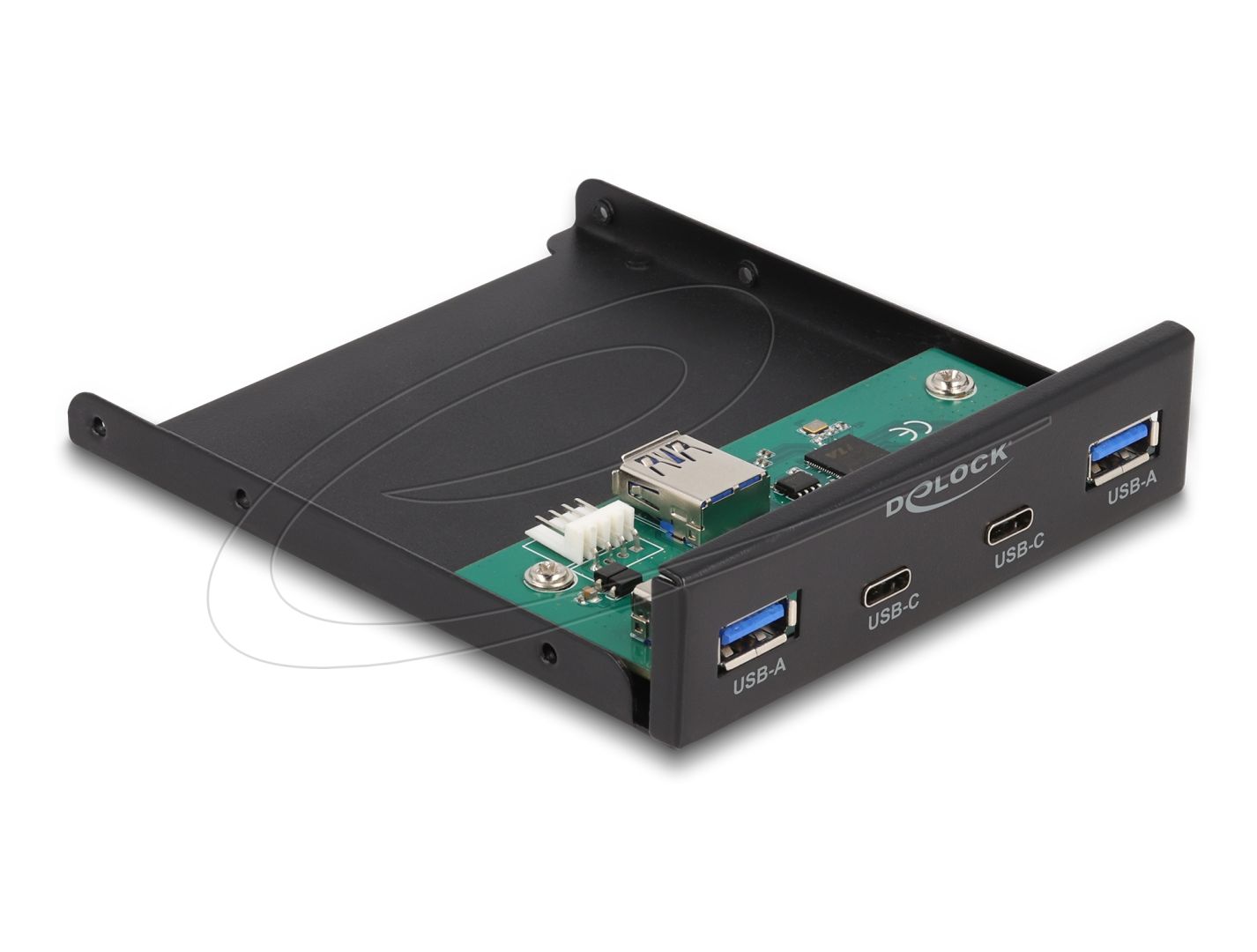 DeLock Front Panel 3.5″ USB 5 Gbps 2 x USB Type-C + 2 x USB Type-A Black