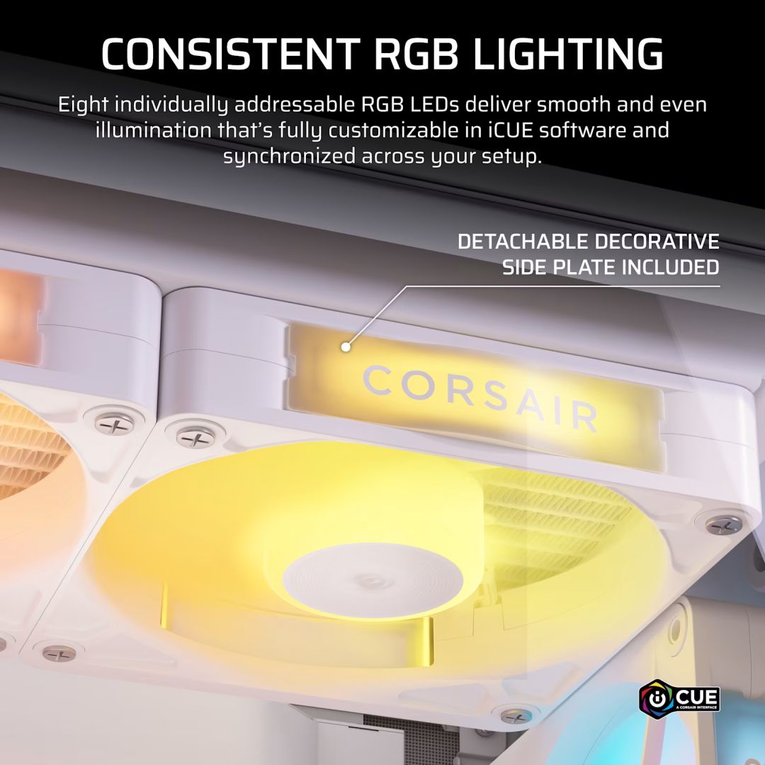 Corsair iCUE LINK RX120 II RGB PWM PC Fan Expansion White