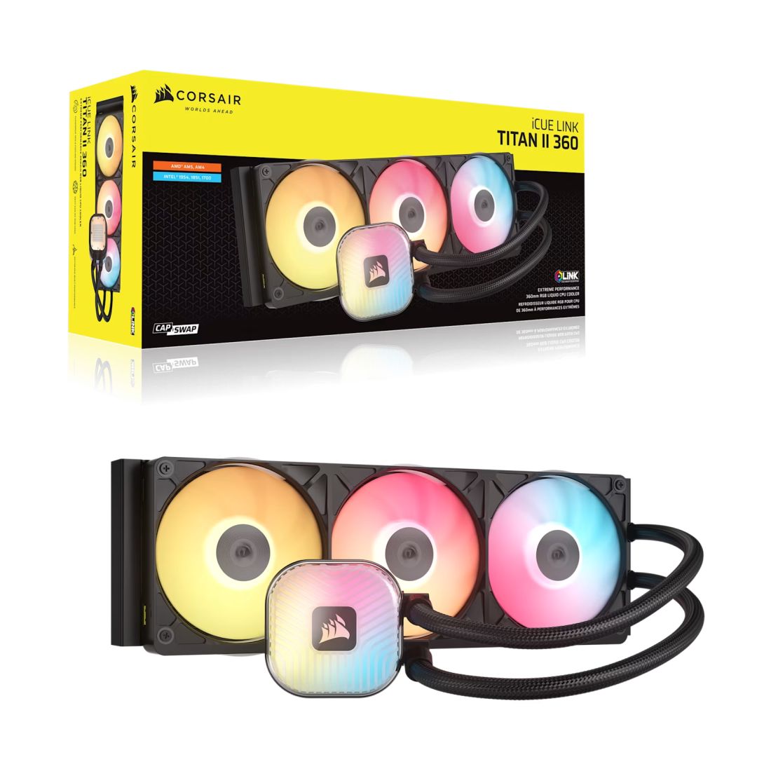 Corsair iCUE LINK TITAN II 360 RX RGB AIO Liquid CPU Cooler Black