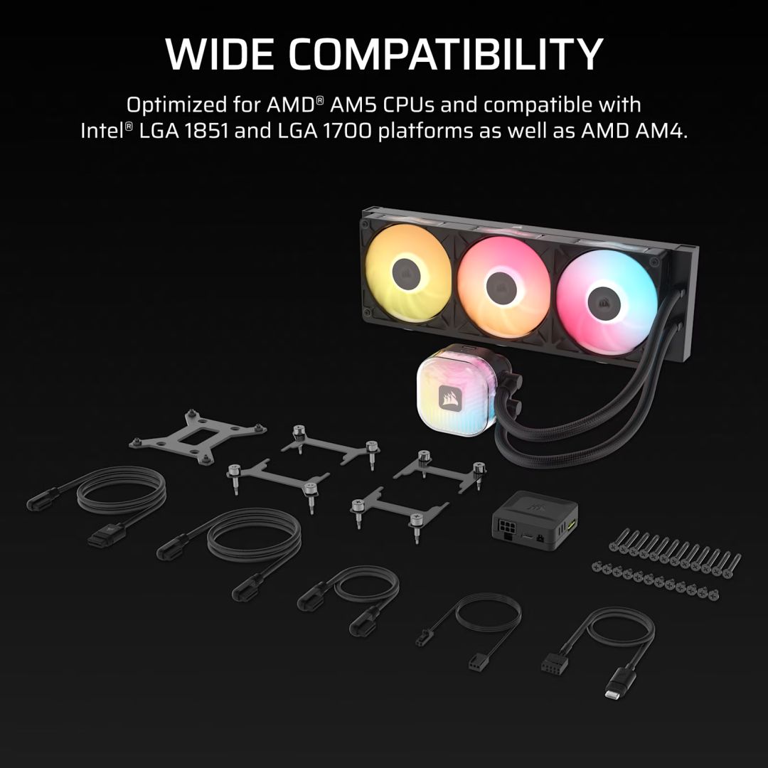 Corsair iCUE LINK TITAN II 360 RX RGB AIO Liquid CPU Cooler Black
