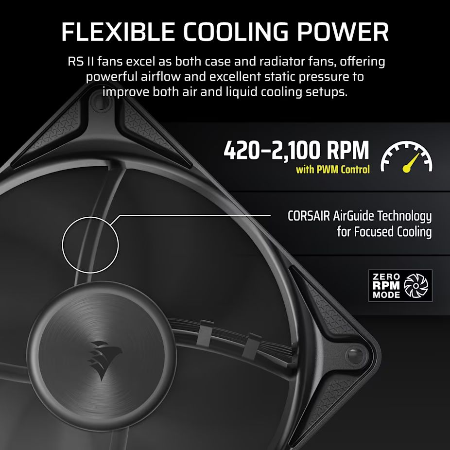 Corsair RS120 II 120mm PWM Black