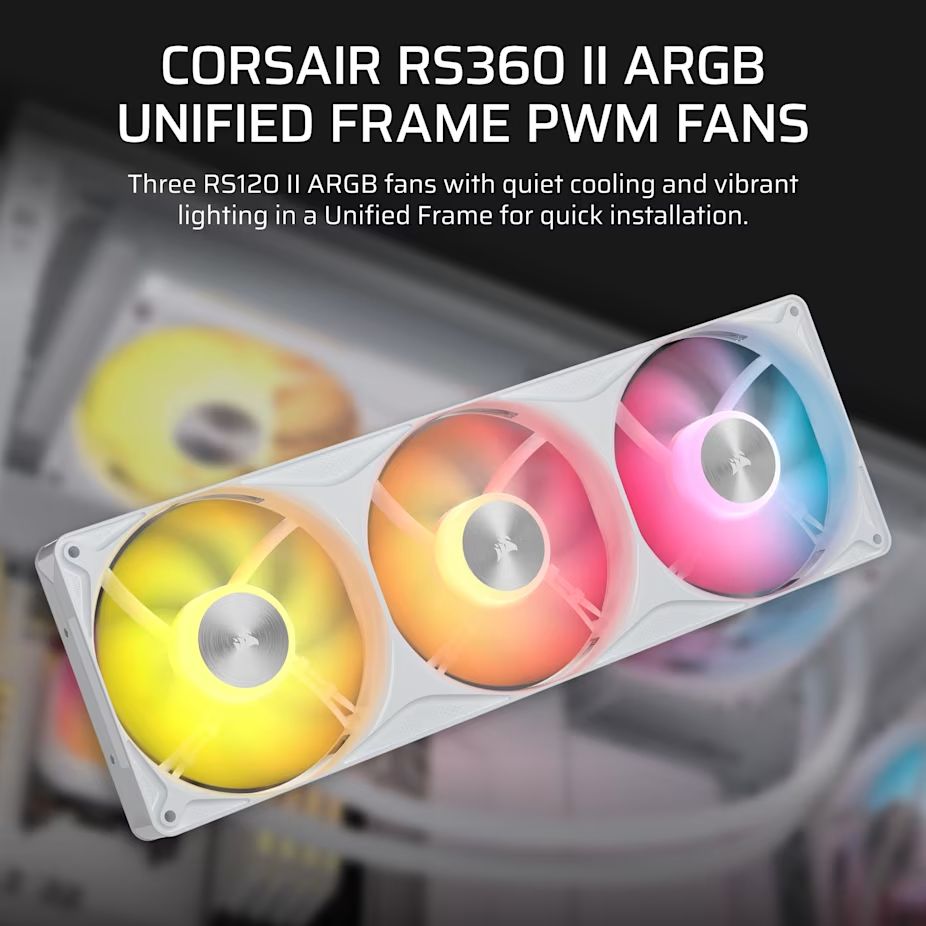 Corsair RS360 II ARGB Unified Frame PWM White