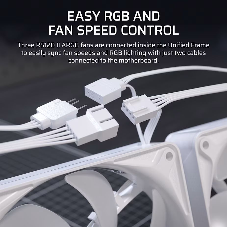 Corsair RS360 II ARGB Unified Frame PWM White