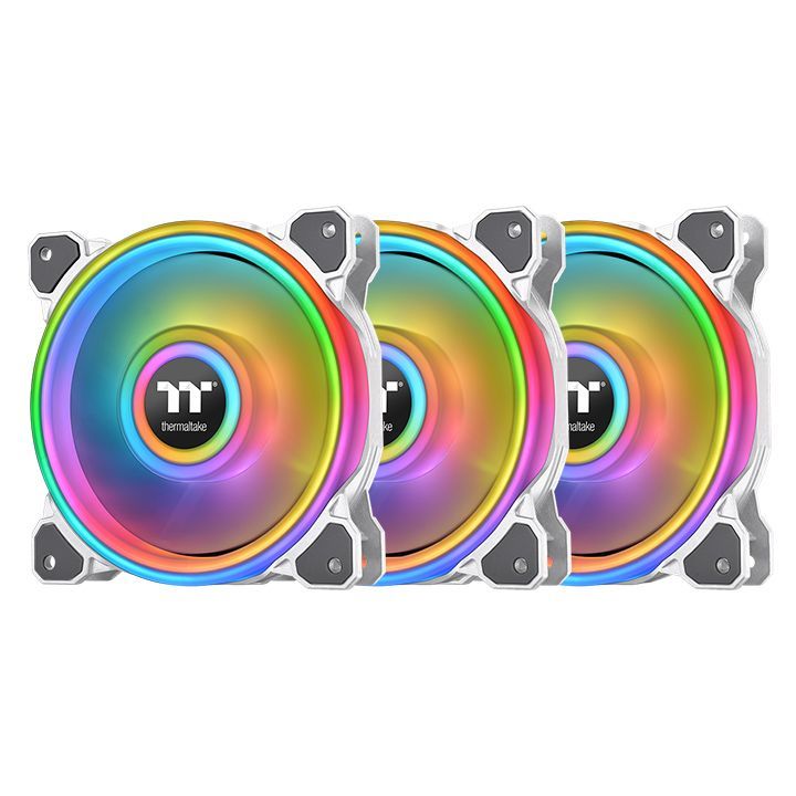 Thermaltake Riing Quad 12 RGB Radiator Fan White TT Premium Edition (3-Fan Pack)