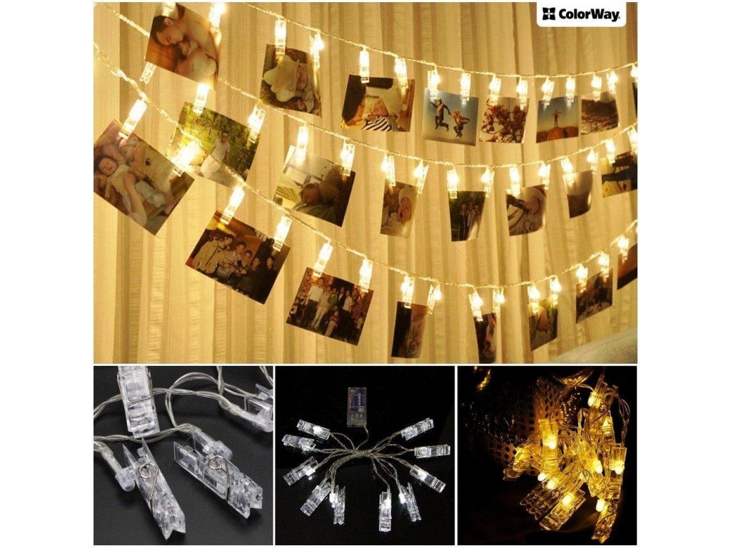 ColorWay LED garland photo clip string light 40 LED/4.2M USB