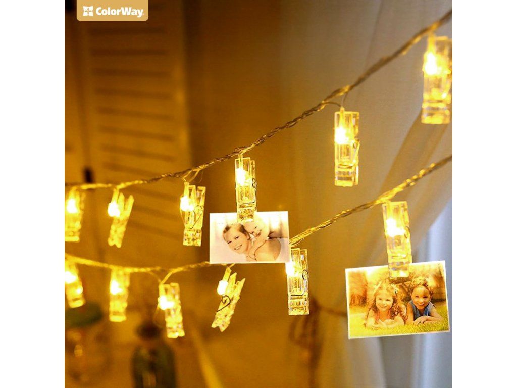 ColorWay LED garland photo clip string light 40 LED/4.2M USB