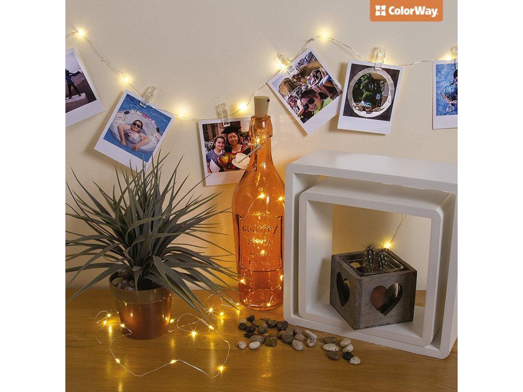 ColorWay LED garland photo clip string light 40 LED/4.2M USB