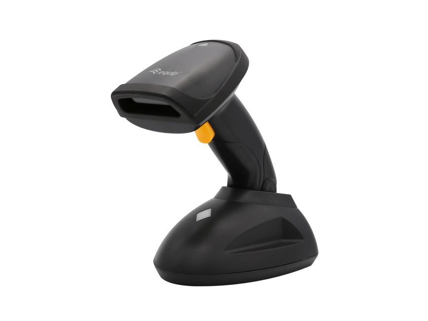 EQuip Wireless 2D Barcode Scanner Long Distance with Stand Vonalkódolvasó Black