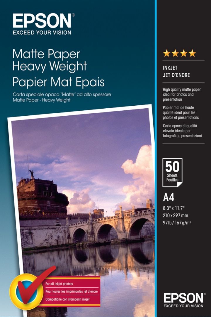 Epson Heavy Weight 167g A4 50db Matt Fotópapír