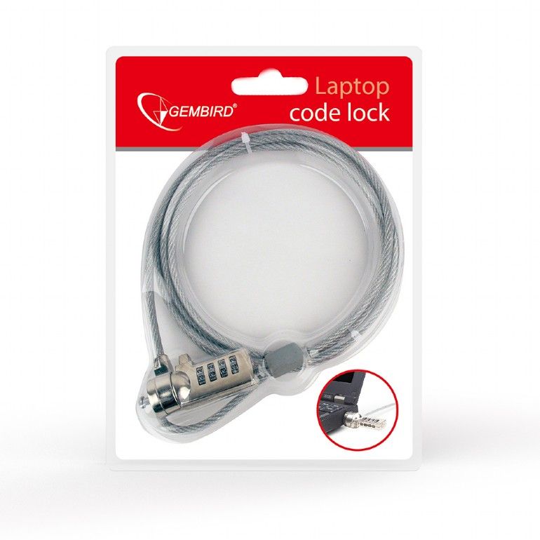 Gembird LK-CL-01 4-digit Combination Cable Lock for Notebooks