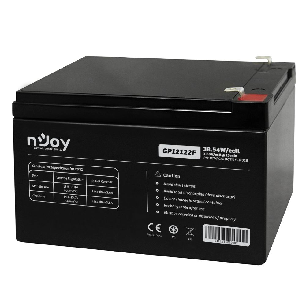Njoy 12V/12Ah szünetmentes akkumulátor 1db/csomag